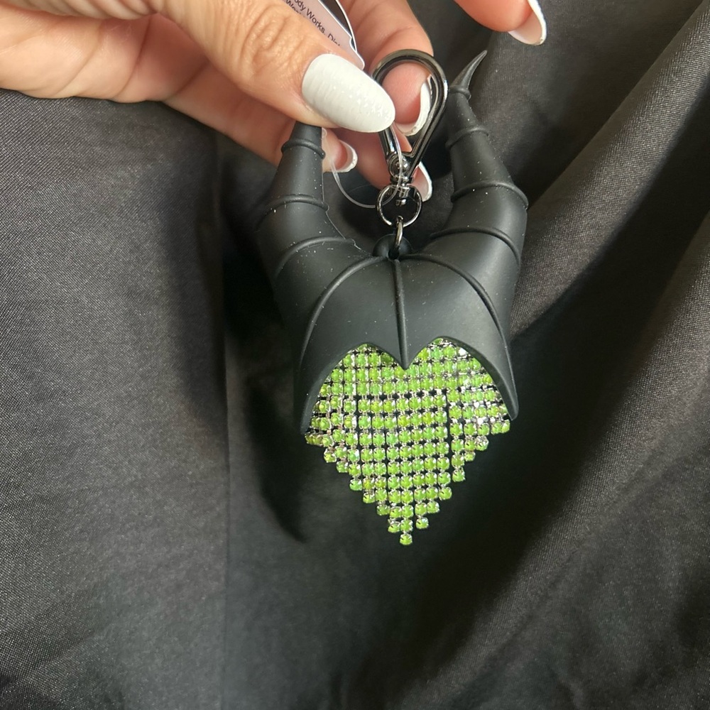 Bath & Body Works Black Villains Keychain with Silver Accents